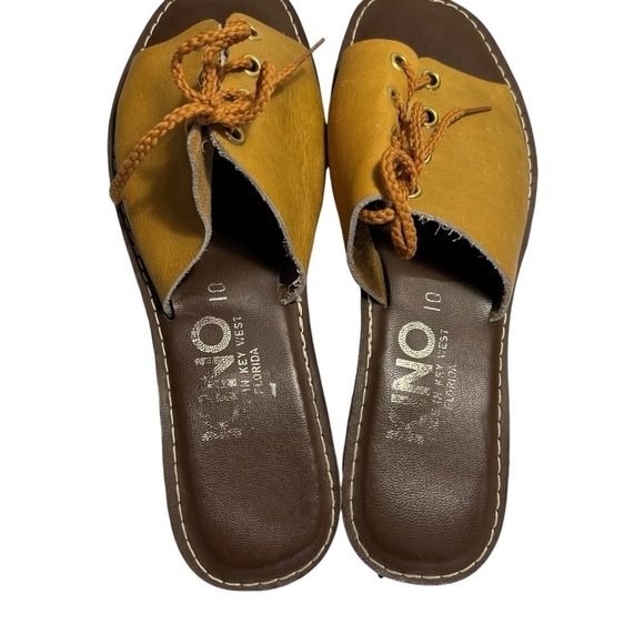 Kino Leather Lace Up Slip Ons Made In Key West Florida Sz 10 - Picture 3 of 12